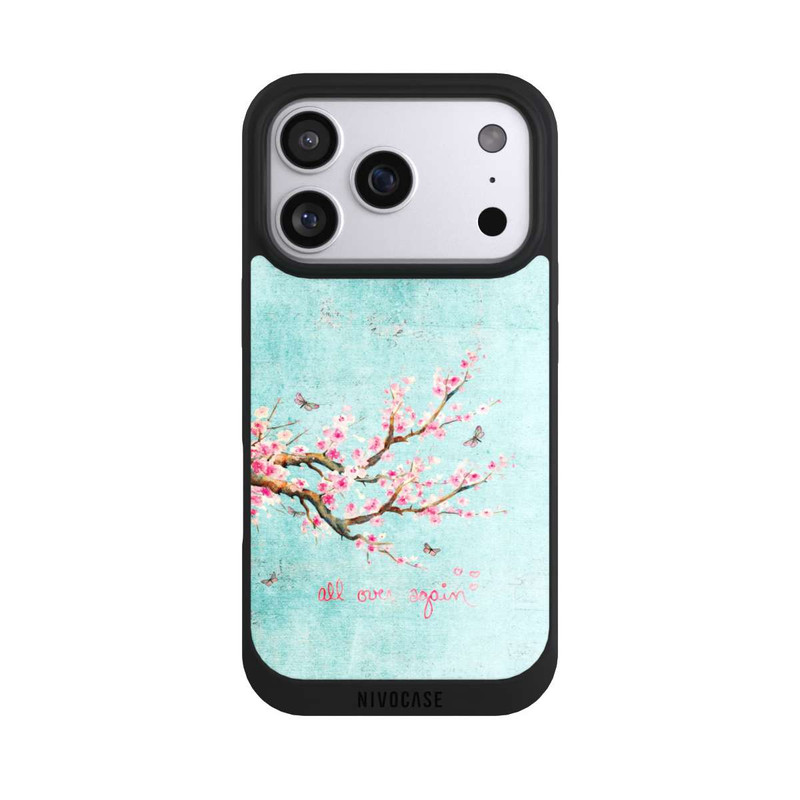 iPhone 17 Pro NIVOpure Kirschblütenbaummuster Blau
