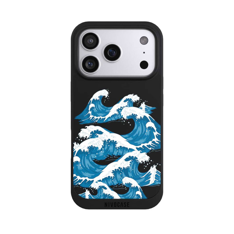 iPhone 17 Pro NIVOpure Vagues de mer noires Kanagawa
