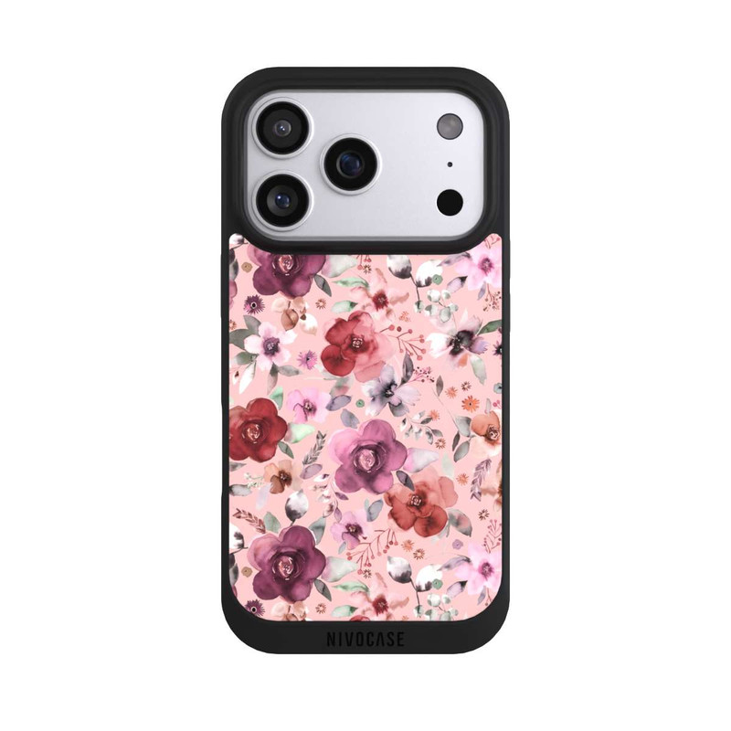 iPhone 17 Pro NIVOpure Üppiger romantischer Blumenstrauß rosa
