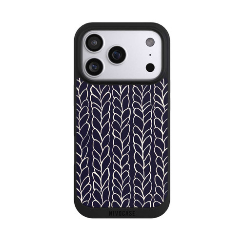 Apple iPhone 17 Pro NIVOpure Wool Braids Drawings Navy