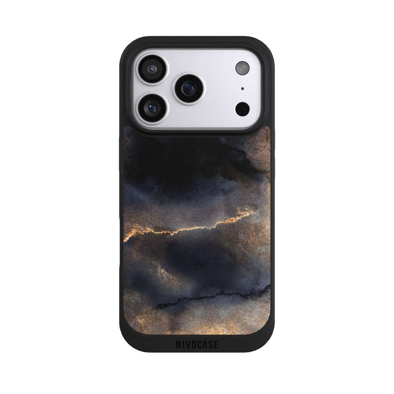 iPhone 17 Pro NIVOpure Black Marble Gold Dust Look