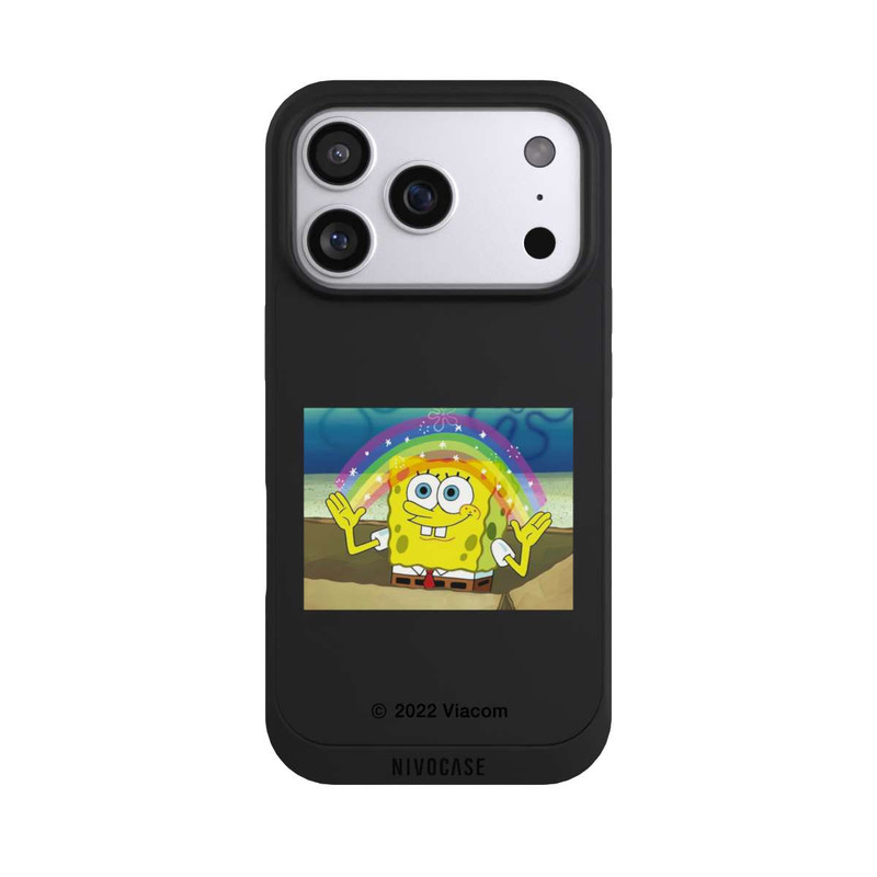 iPhone 17 Pro NIVOpure Bob L'Éponge - Meme Arc-en-ciel Transparent