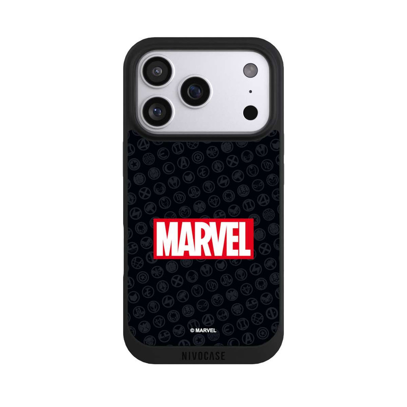iPhone 17 Pro NIVOpure Marvel Logo Noir Rouge