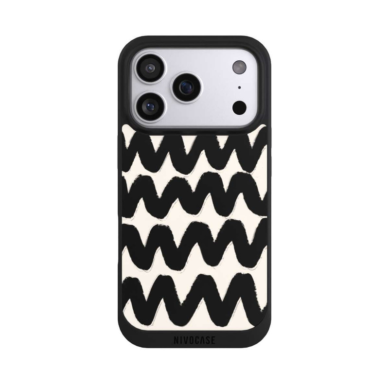 iPhone 17 Pro NIVOpure Vagues Noires Pattern