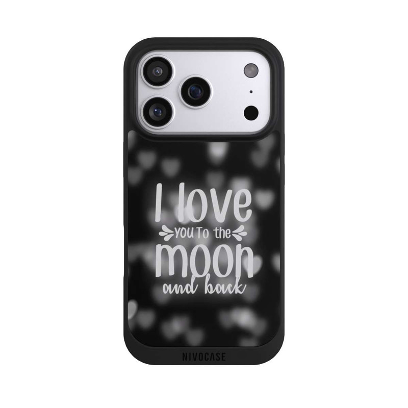 iPhone 17 Pro NIVOpure I Love You to The Moon And Back Black Hearts