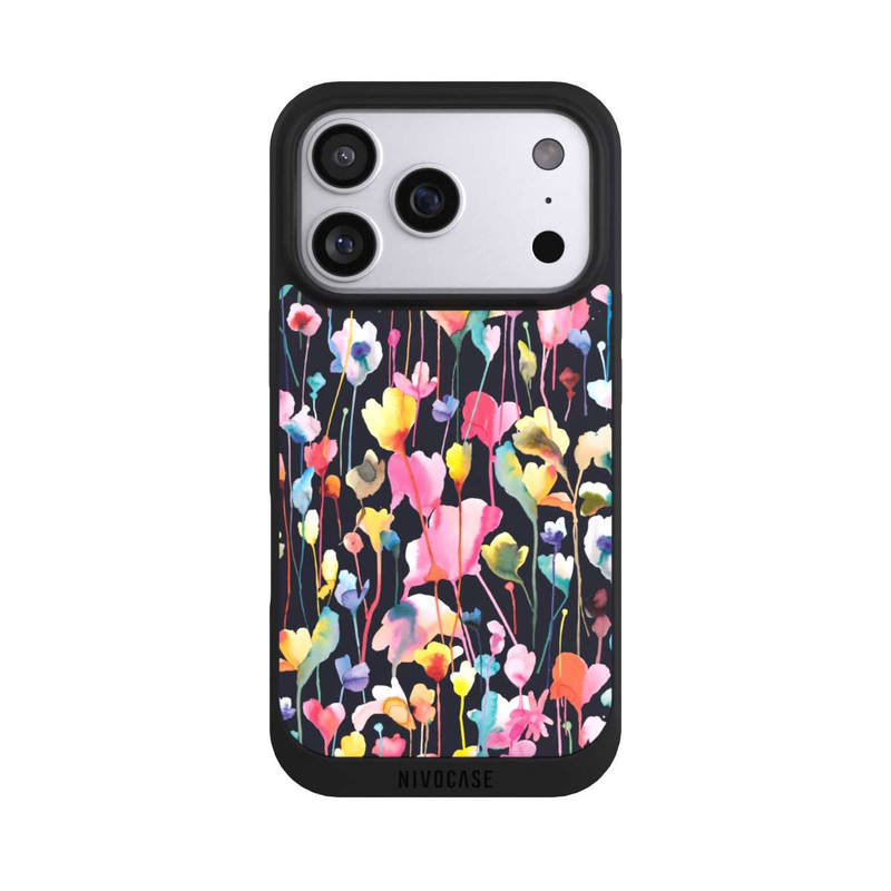 iPhone 17 Pro NIVOpure Fleurs sauvages Noir