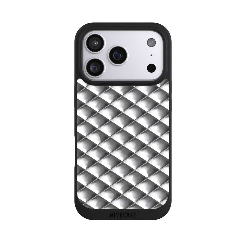 iPhone 17 Pro NIVOpure Glamour Silver Squares