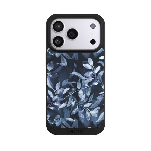 Apple iPhone 17 Pro NIVOpure Watercolor Mystic Leaves Navy