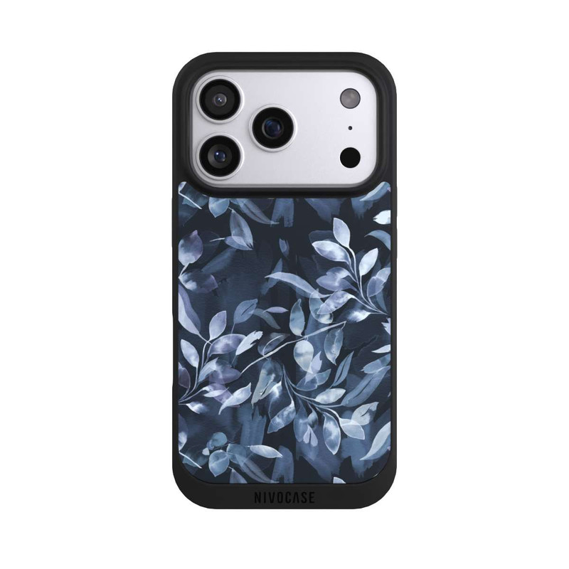iPhone 17 Pro NIVOpure Aquarelle Feuilles Mystiques Marine