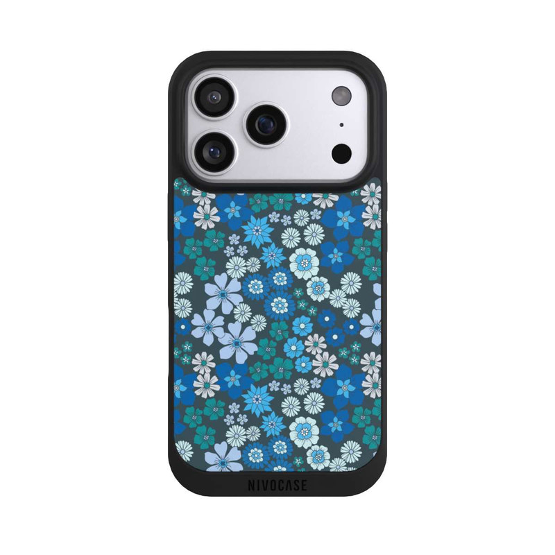 iPhone 17 Pro NIVOpure Blue Flowers DeinDesign