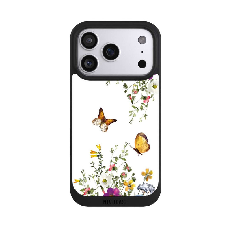 iPhone 17 Pro NIVOpure Papillons et fleurs colorées