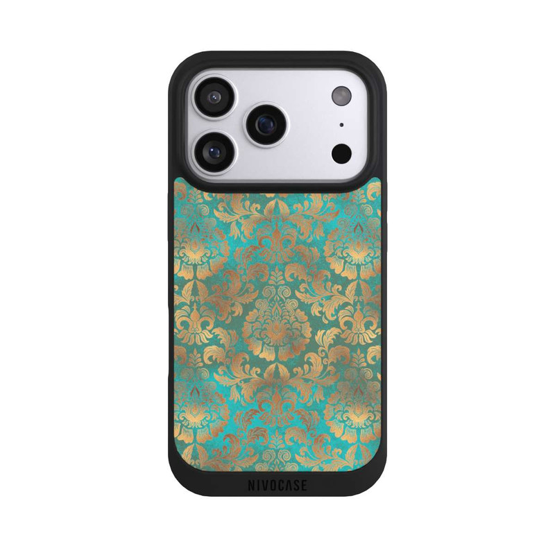 iPhone 17 Pro NIVOpure Damasttapete Türkis