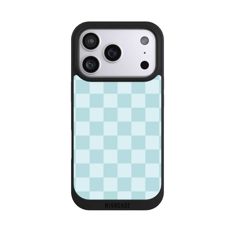 iPhone 17 Pro NIVOpure Damier bleu clair