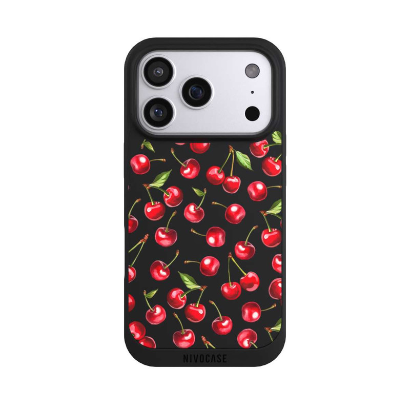 iPhone 17 Pro NIVOpure Cherry Pattern Transparent With AI