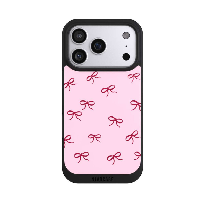 iPhone 17 Pro NIVOpure Schleifen Muster Rot Pink