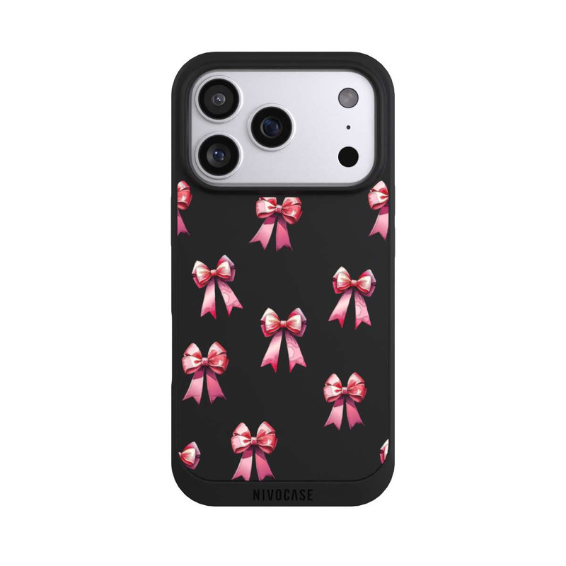 iPhone 17 Pro NIVOpure Bow Red Pattern Watercolor Transparent