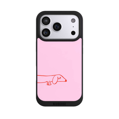 Apple iPhone 17 Pro NIVOpure Dachshund Illustration Pink