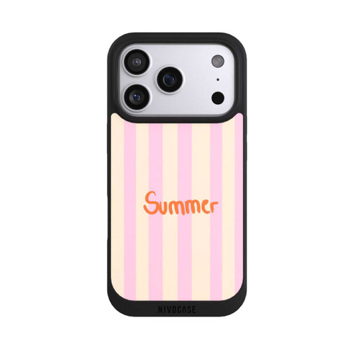 Apple iPhone 17 Pro NIVOpure Summer- Rosa und Orange Streifen Hintergrund