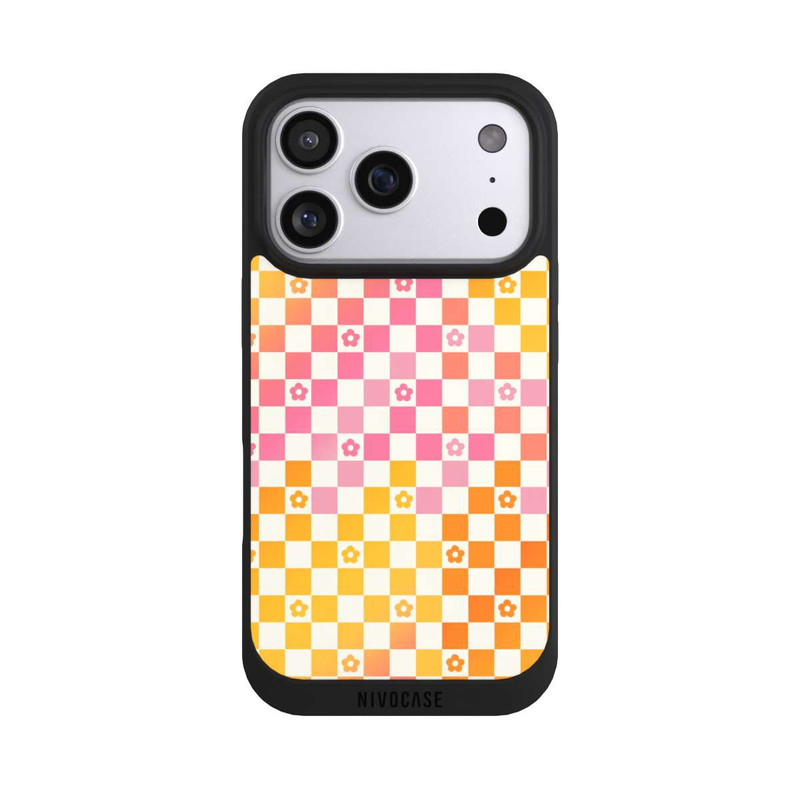 iPhone 17 Pro NIVOpure Colorful Dopamin Flowers Checked Pattern