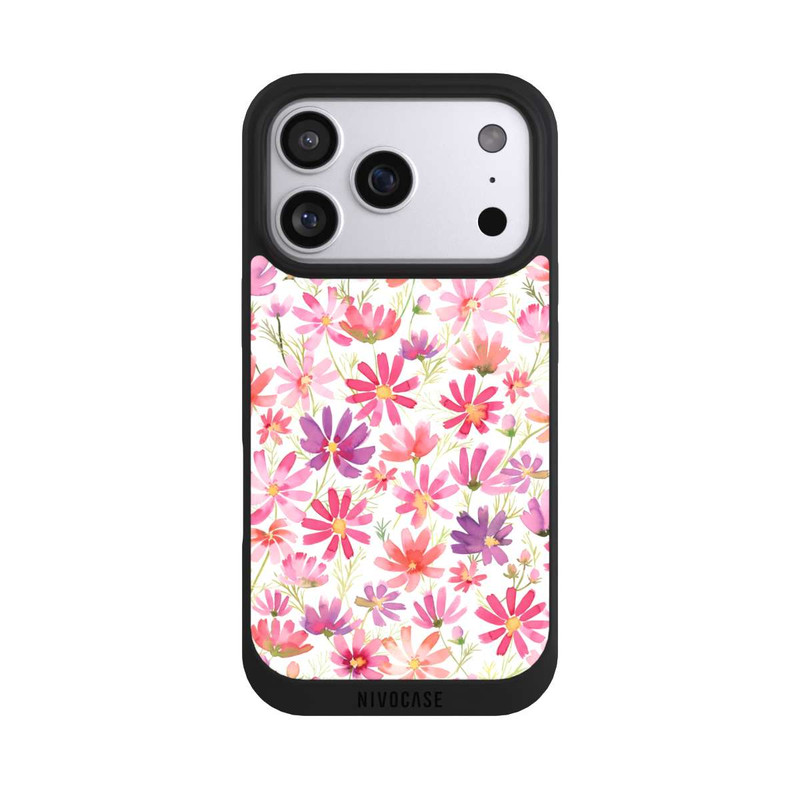 iPhone 17 Pro NIVOpure Boho Cosmos Flowers Purple