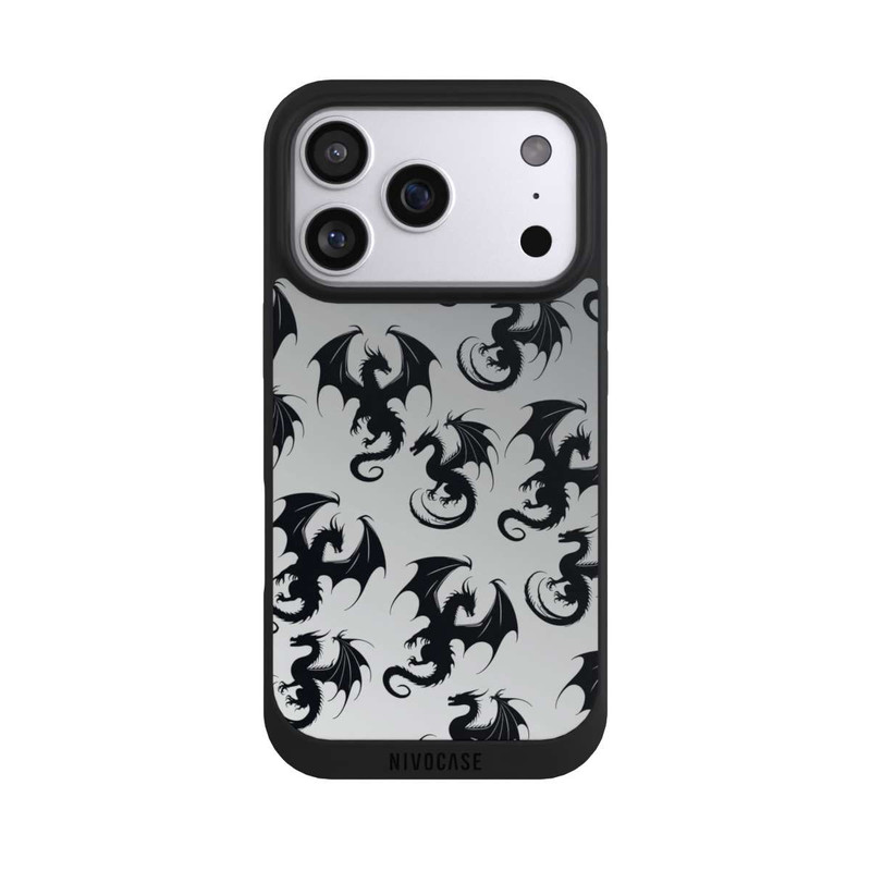 iPhone 17 Pro NIVOpure Drachen Muster Grau