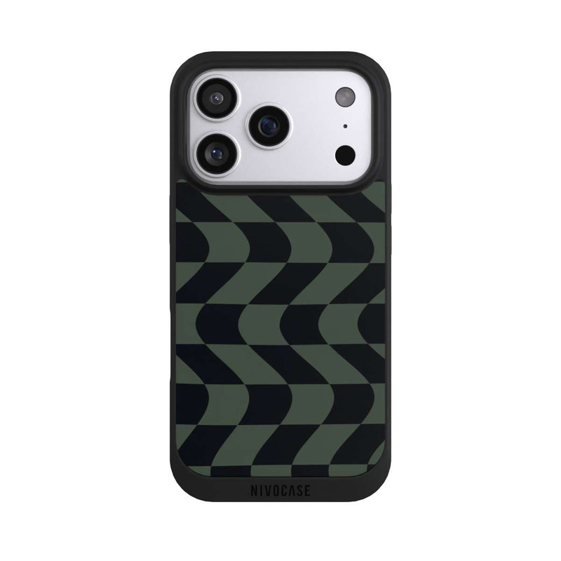 iPhone 17 Pro NIVOpure Karomuster Grün Schwarz