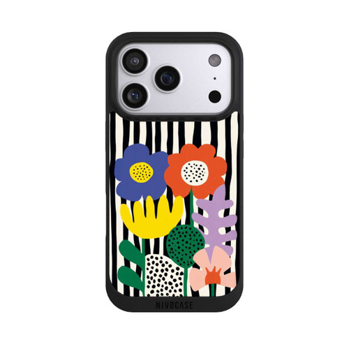Apple iPhone 17 Pro NIVOpure Flowers Striped Background