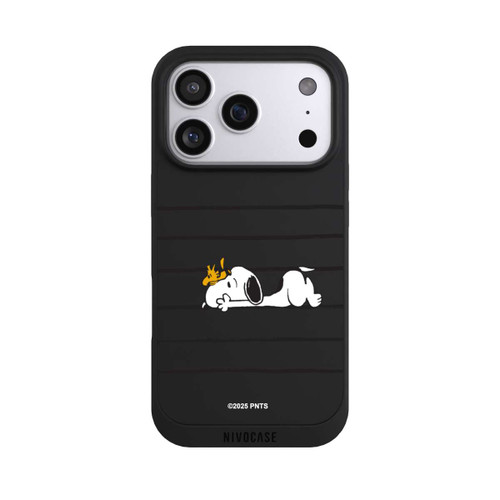 Apple iPhone 17 Pro NIVOpure Snoopy Woodstock Streifen Peanuts Transparent