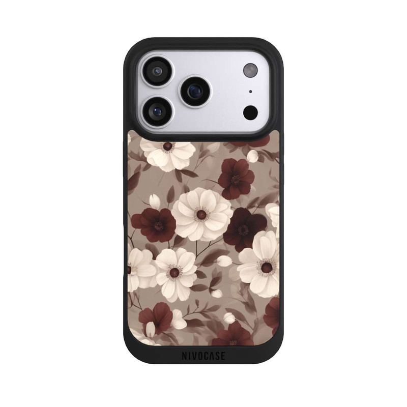 iPhone 17 Pro NIVOpure Negative Flower Bordeaux White with AI