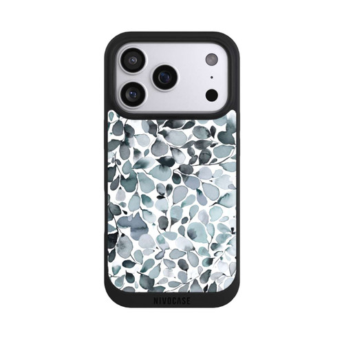 Apple iPhone 17 Pro NIVOpure Eukalyptus Aquarell Blätter Grau