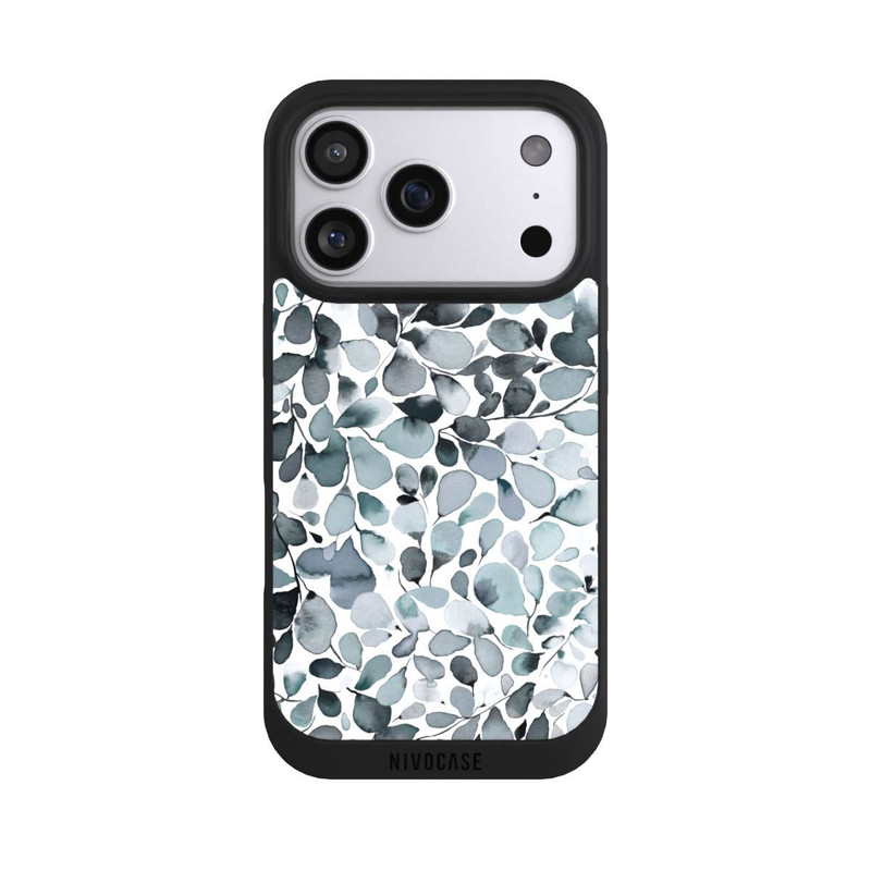 iPhone 17 Pro NIVOpure Eucalyptus Watercolor Leaves Grey