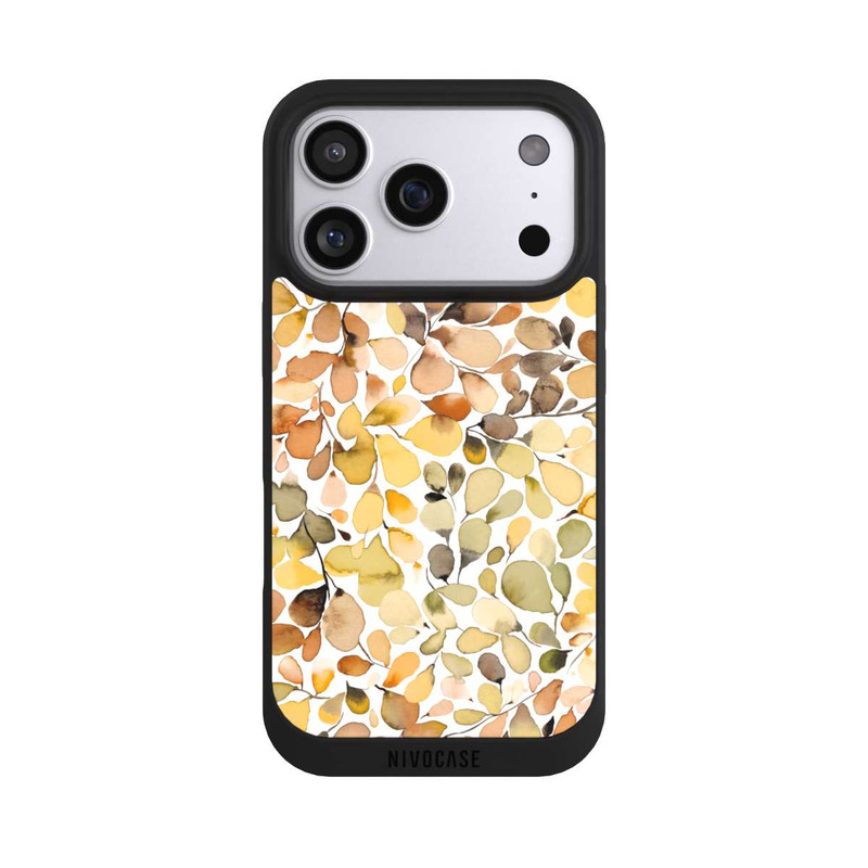 iPhone 17 Pro NIVOpure Eukalyptus Aquarellblätter Braun Herbst
