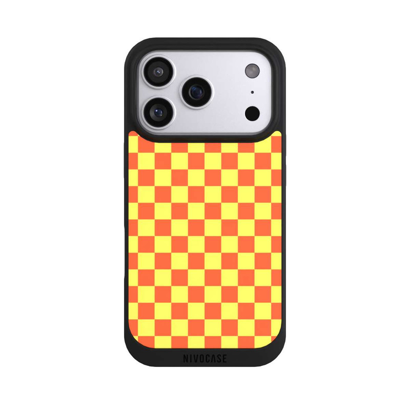 iPhone 17 Pro NIVOpure Checked Pattern Yellow Orange