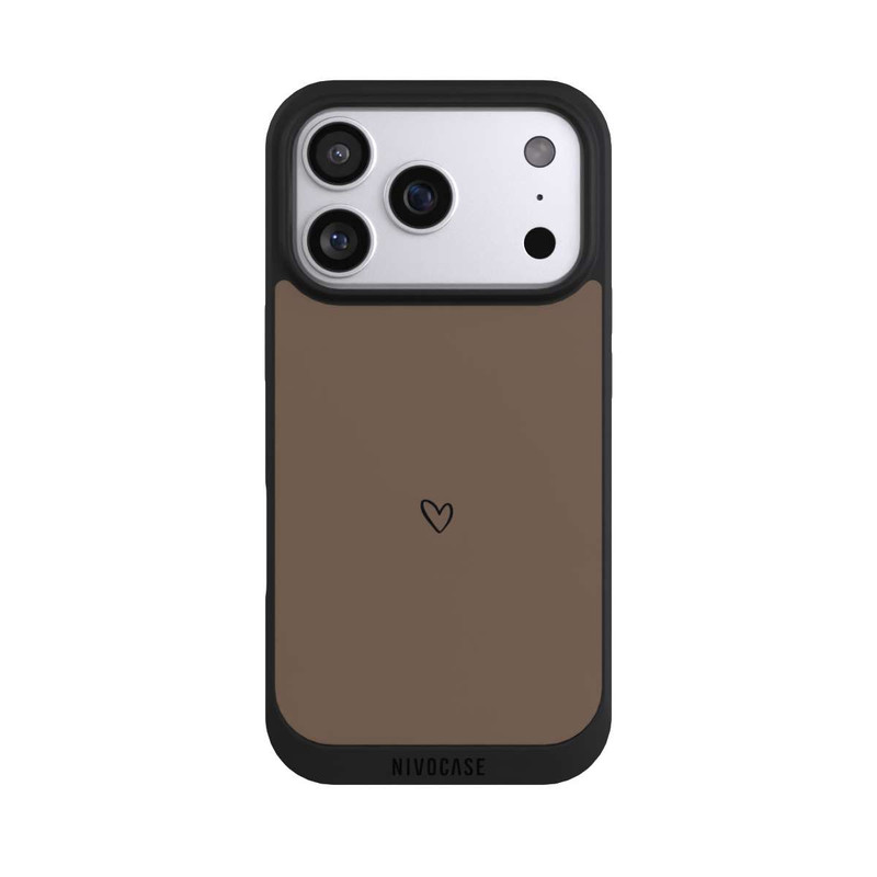 iPhone 17 Pro NIVOpure Herz Minimalistisch Braun