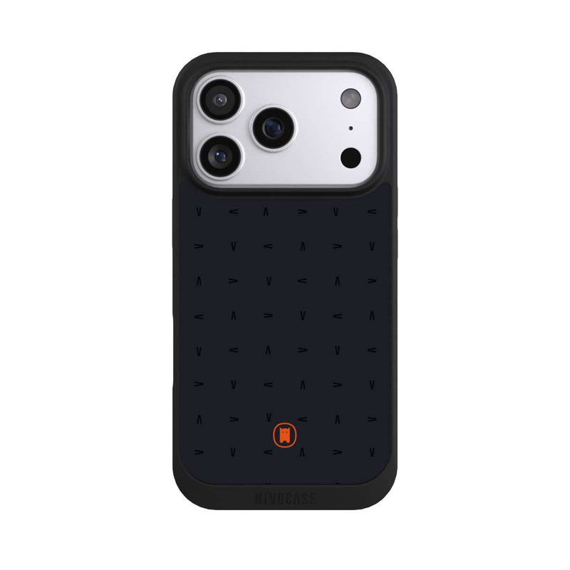 iPhone 17 Pro NIVOpure Nivocase Muster Dunkelgrau