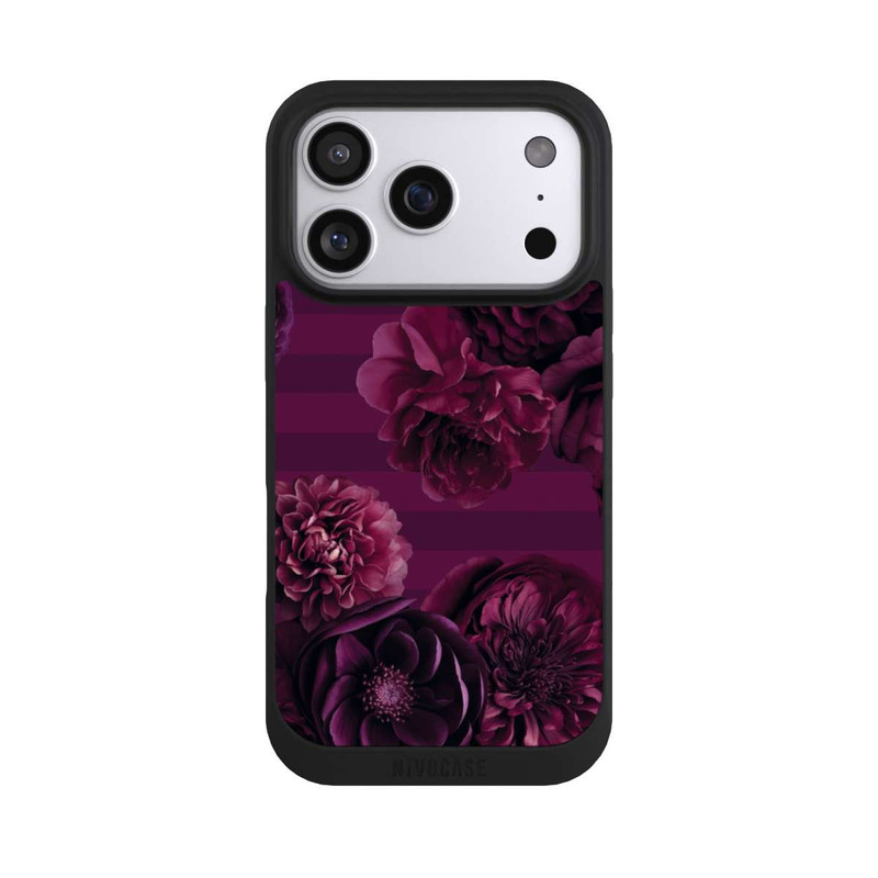 iPhone 17 Pro NIVOpure Majestic Baroque Blossom Dream Burgundy Pink with AI