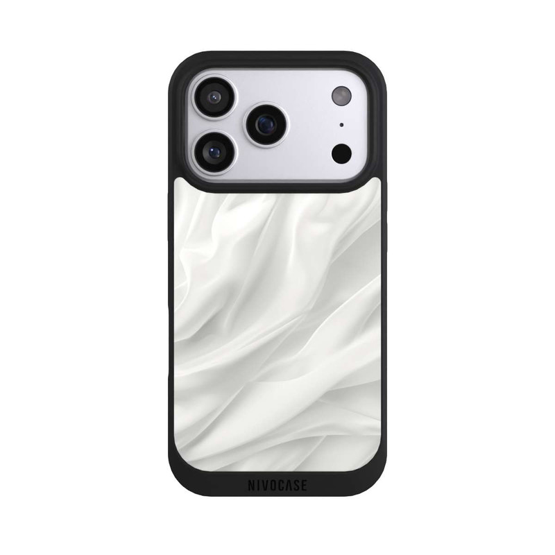 iPhone 17 Pro NIVOpure Texture Lisse Satinée Blanche avec IA