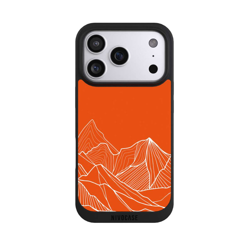 iPhone 17 Pro NIVOpure Montain Contour Line Art Orange
