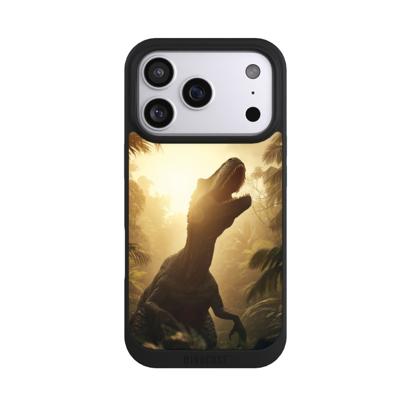 iPhone 17 Pro NIVOpure Dinosaurier im Urwald mit KI