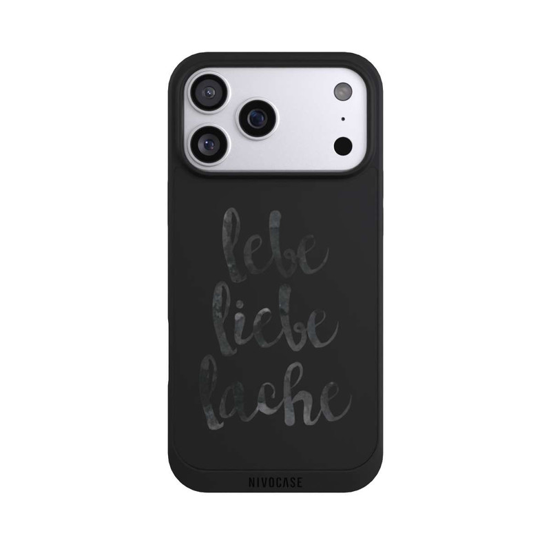 iPhone 17 Pro Max NIVOpure Lebe Liebe Lache ohne Hintergrund