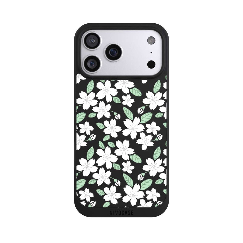 iPhone 17 Pro Max NIVOpure Weisse Blüten ohne Hintergrund