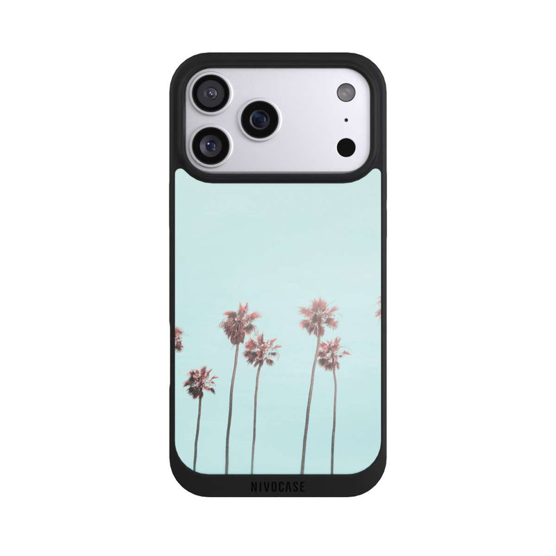 iPhone 17 Pro Max NIVOpure Paradis des palmiers de plage rose