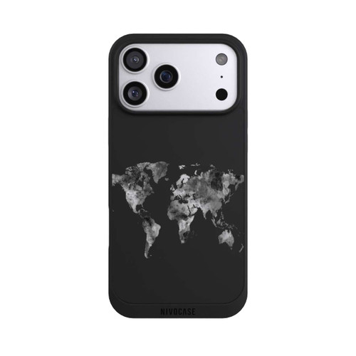 Apple iPhone 17 Pro Max NIVOpure World Map Black Transparent
