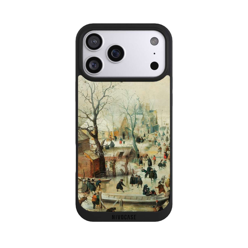 iPhone 17 Pro Max NIVOpure Winter Landscape with Ice Skaters - Hendrick Avercamp