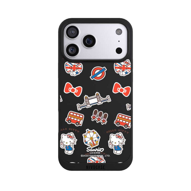 iPhone 17 Pro Max NIVOpure Hello Kitty Londoner Abzeichen Transparent