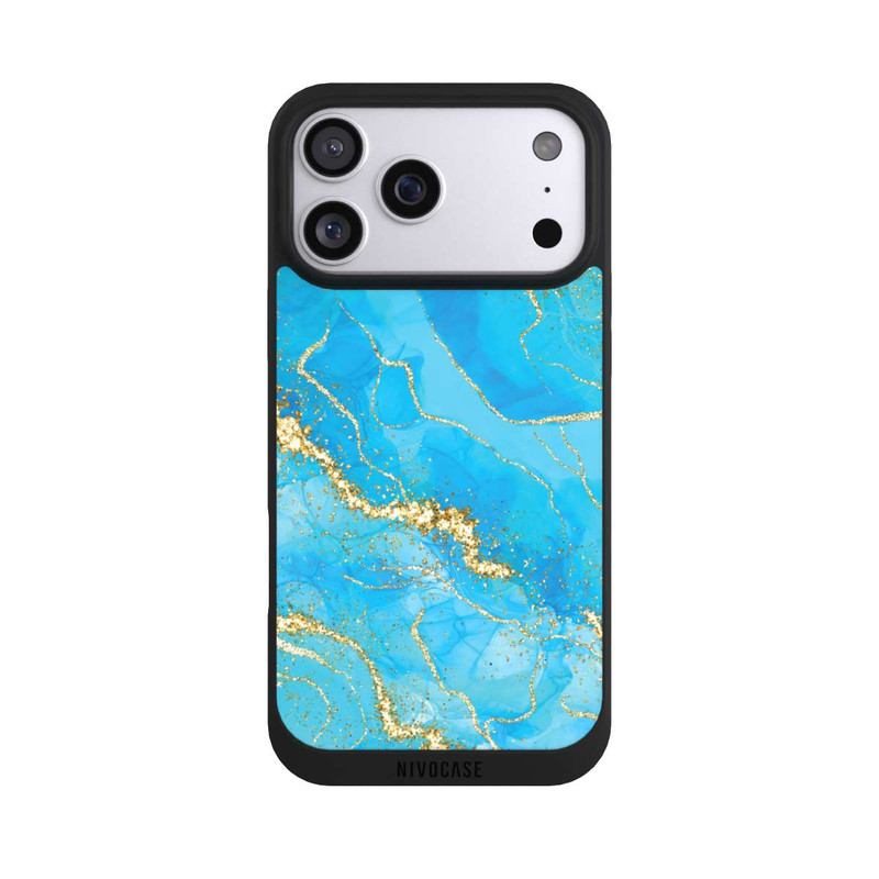 iPhone 17 Pro Max NIVOpure Fond Turquoise & Or