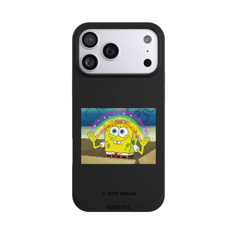 iPhone 17 Pro Max NIVOpure Bob L'Éponge - Meme Arc-en-ciel Transparent