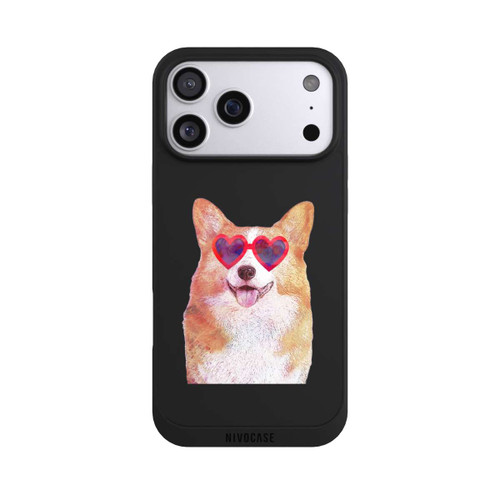 Apple iPhone 17 Pro Max NIVOpure Corgi Mignon Fond Transparent