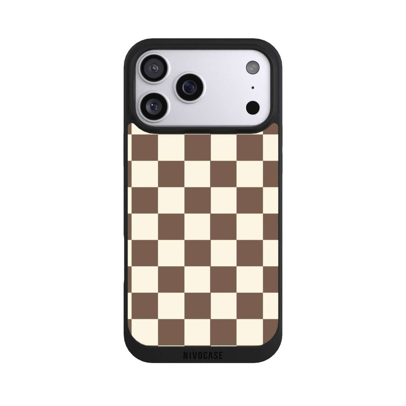 iPhone 17 Pro Max NIVOpure Schachbrett Braun