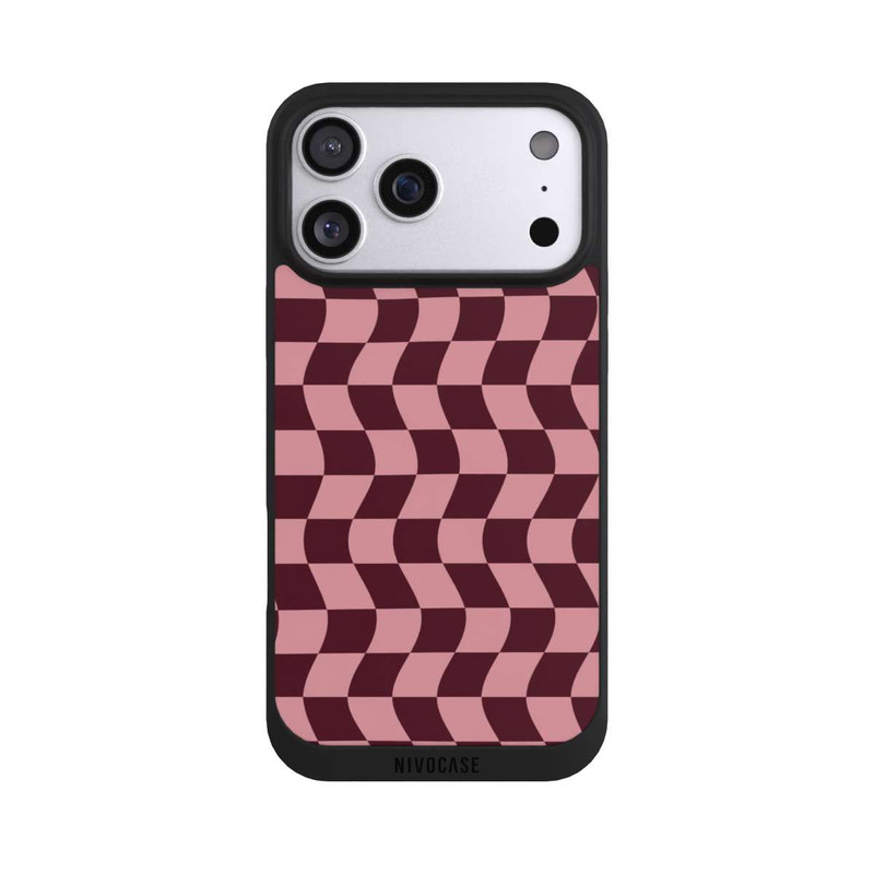 iPhone 17 Pro Max NIVOpure Damier rouge-rose